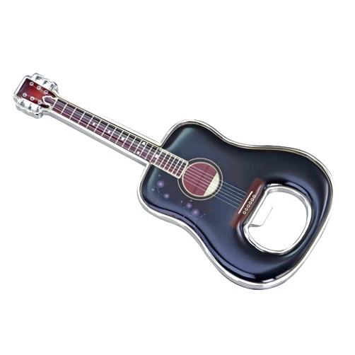 LanHong 1 Piece/Set Bottle Opener Beer Guitar Shaped Bottle Opener Guitar Gift Kitchen Gadgets for Drinkers Music Guitar Lover (Black 2)