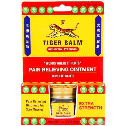 Tiger Balm Pain Relieving Ointment, Extra Strength, 0.63 Ounces (Pack of 3)