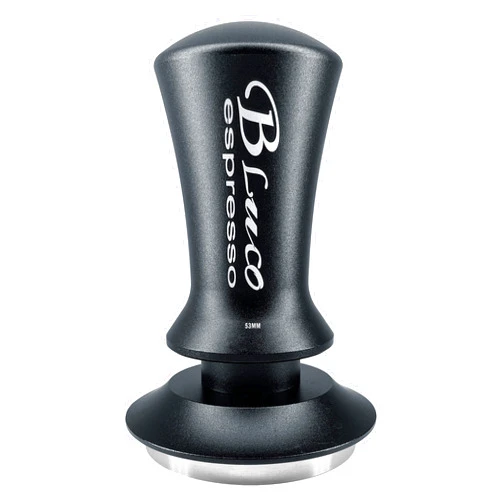 BLUCO Espresso Tamper 53mm - Calibrated Coffee Tamper With Spring Loaded - Essential Espresso Accessories For Baristas - Stainless Steel Flat Base