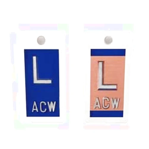Colortrieve X-Ray Markerss (Plastic) - Copper Filtered, (2) Left ONLY, Blue, 1/2