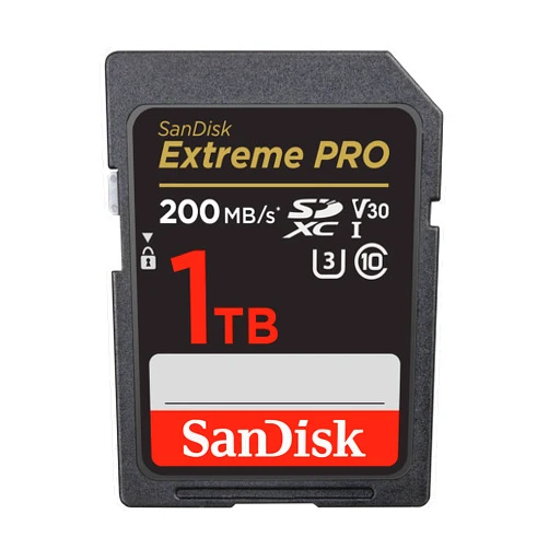 SanDisk 1TB Extreme PRO SDXC UHS-I Memory Card - C10, U3, V30, 4K UHD, SD Card - SDSDXXD-1T00-GN4IN