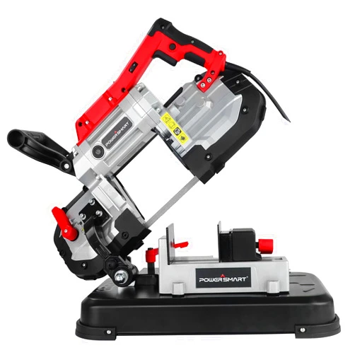 PowerSmart Portable Band Saw with Removable Alloy Steel Base, 10Amp 1100W Motor 5-Inch Deep Cut Bandsaw for Metal Wood