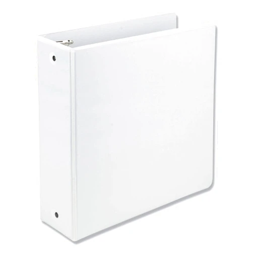 Samsill Earth’s Choice Biobased 3 Ring View Binders, 3 Inch Round Ring, Up to 25% Plant Based Plastic, USDA Certified Biobased, Customizable Cover, White