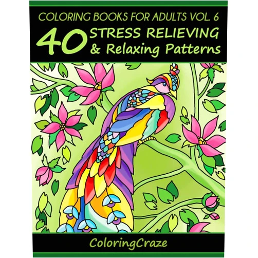 ColoringCraze Coloring Books For Adults Volume 6: 40 Stress Relieving And Relaxing Patterns (Anti-Stress Art Therapy Series)