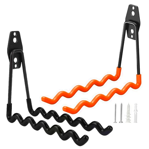 MYRIONT 2 Pack Tennis Racket Holder, Wall Mounted Tennis Racket Storage Rack, Badminton Racket Stand for Badminton Rackets Tennis Rackets Table Tennis Rackets with Hardware and Anti-Scratch Silicone Tube
