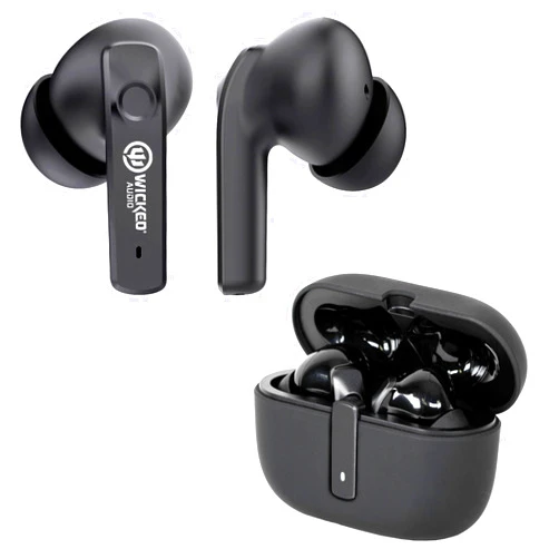 Wicked Audio Mojo 800 True Wireless Bluetooth Earbuds | ANC Noise Canceling | Wireless Charging | Clear Call Mics | Long Battery Life | Mobile App | Custom EQ Modes | GPS Find Buds | Transparency Mode