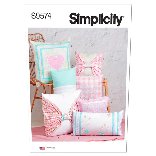 Simplicity SS9574OS Pillow Sewing Pattern Kit, Code S9574, for 12
