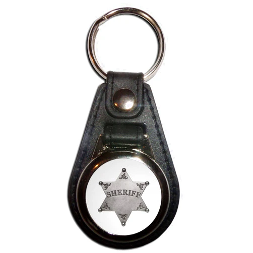BadgeBeast.co.uk Sheriff Badge - Plastic Medallion Key Ring Colour Choice