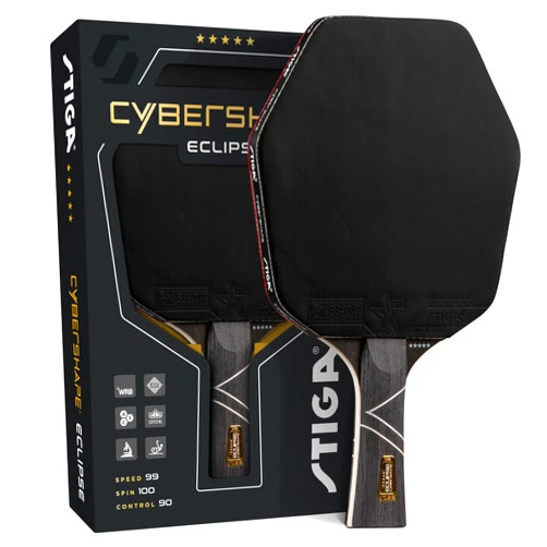 STIGA Cybershape Eclipse Ping Pong Paddle – Professional Performance Table Tennis Racket - Hexagon Shape Tournament-Quality Paddle for Spin, Speed, and Control