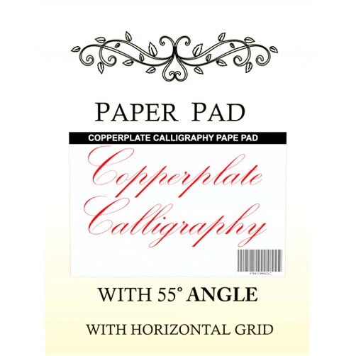 ASK BOOKS PUBLICATION ASK Copperplate Calligraphy Paper Pad with 55 degree Slant Angle: Horizontal pad version | Heavyweight Paper | Hand Lettering Practice Pad | ... inches (ASK Copperplate Calligraphy Books)