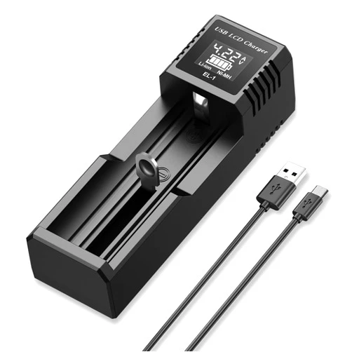 WANGDAJIEDIAN Universal-18650-Battery-Charger,LCD Screen 3.7V Battery Charger, Suitable for 26650 21700 18350 17500 14500 Rechargeable Battery,and 1.2V NiMH NiCd AA AAA Batteries