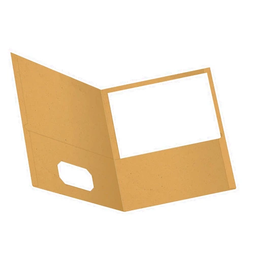 Oxford EarthWise by Oxford Two-Pocket Folders, Natural, Letter Size, 25 per Box, (78542)