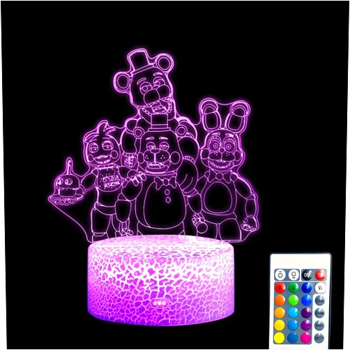 Wanvzo 3D Night Light Visual Creative LED Desk Lamp, 16 Colors Changing with Remote & Smart Touch - Room Decorations or Kids Girl Holiday Gifts