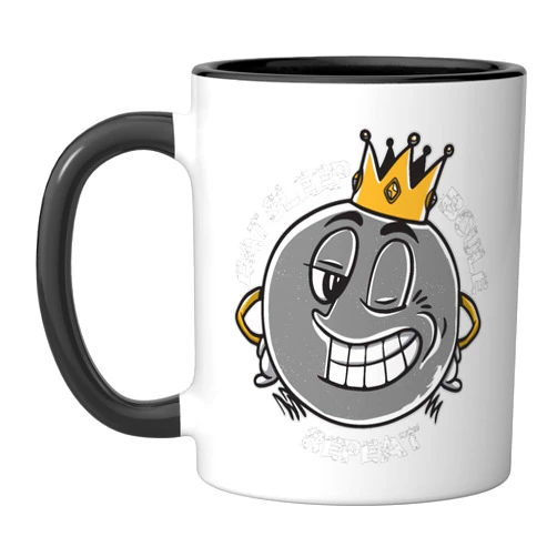 Boule Pétanque King Designs and Boule Accessories Boule balls for bouler and petanque king boulen boule Ceramic Mug, Black/White