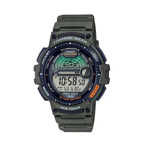 Casio Fishing Timer Quartz Watch with Resin Strap