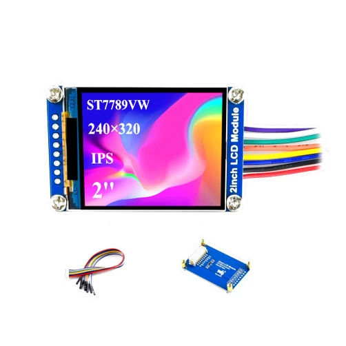 Waveshare 2inch Mini LCD Screen - Compatible with Raspberry Pi/Arduino/STM32, 240x320 Resolution IPS LCD Display, 262K RGB Color, Embedded ST7789VW Driver, SPI Interface