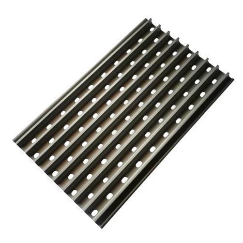 GRILL GRATE BRAND THE ORIGINAL RAISED RAIL DESIGN GET FIRED UP · WWW.GRILLGRATE.COM GrillGrate Flavor Zone | Universal Grill Accessory for Gas Grills, Pellet Grills, or Charcoal Grills | Hard Anodized Aluminum | 15″ GrillGrate for Any Grill