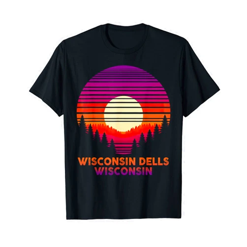 Wisconsin Dells Wisconsin WI Apparel Vintage Wisconsin Dells Wisconsin WI Retro 80s 90s Graphic T-Shirt