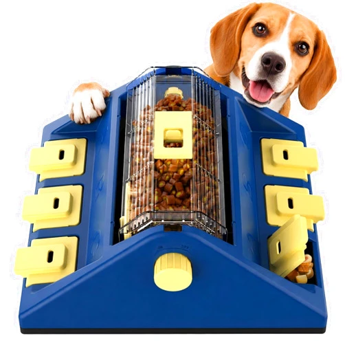 KADTC Dog Puzzle Toy, Large Size, 2 Levels of Challenge, Paw-Activated Rolling Treat Dispenser, Slow Feeder & Mental Stimulation for Small/Medium Dogs Enrichment Toys