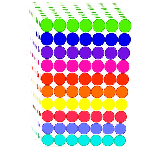 Dreecy 1400 PCS Colored Dot Stickers Round Color Coding Labels Circle Dots Labels Stickers Polka Circle Dot Stickers Label Sticker for Office,Classroom,Papers Etc