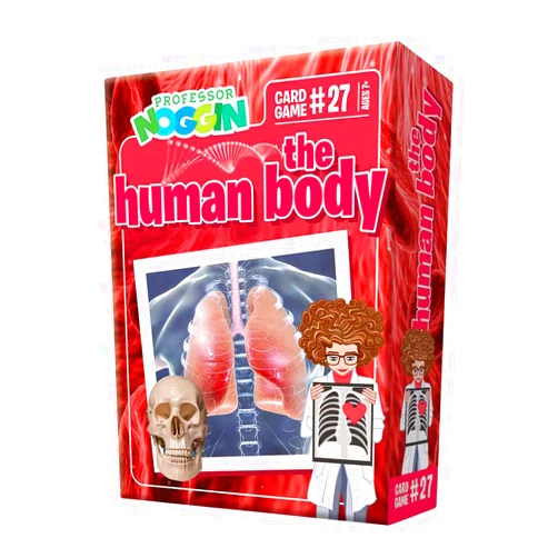Outset Media Professor Noggin's Human Body Trivia Card Game - an Educational Trivia Based Card Game for Kids - Trivia, True or False, and Multiple Choice - Ages 7+ - Contains 30 Trivia Cards