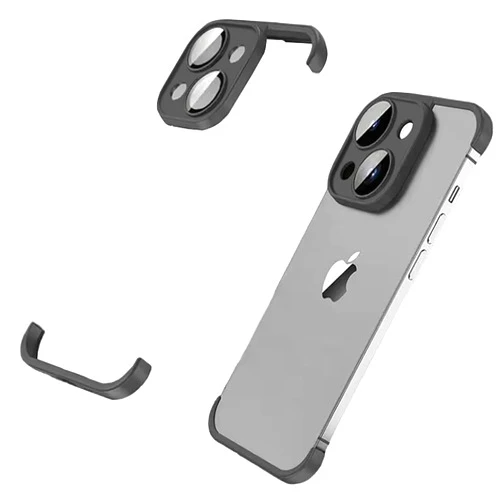 SONIGRA Ultra-Thin Frameless for iPhone 11 Case, Minimalist Case with Shockproof Corner, Personalized with Camera Lens Protector Soft Silicone Case Frameless Case for iPhone 11 - Black