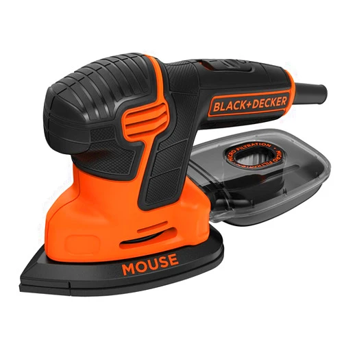BLACK+DECKER Detail Sander, 1.2 Amp, 16,000 OPM, Compact Design, 3-Position Grip for Comfort, Includes Dust Collector, Corded (BDEMS600)