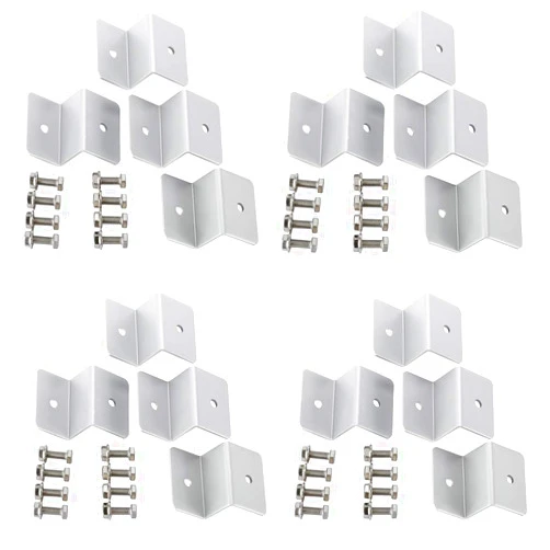 Yaegoo 4 Sets Solar Panel Z Brackets Mount Mounting Set RV Boat Off Grid Roof (16 Units)