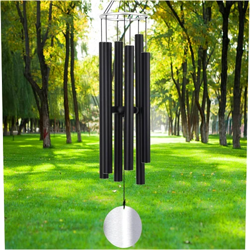 Loving Basso Wind Chimes for Outside Large Deep Tone,42 Inch Windchimes Tuned Soothing Melodic Tones Memorial Gift for Mom Dad Grandma Loved One,Sympathy Wind Chimes Deep Tone for Outside Patio Garden Decor,Black