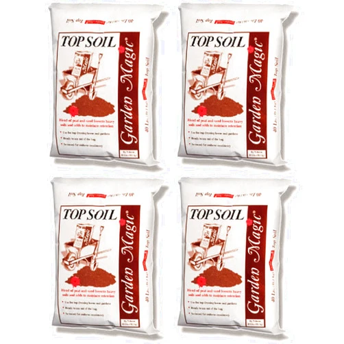Michigan Peat 40 Pound Bag of Indoor and Outdoor Organic Planting and Potting Topsoil Mix with Perlite and Peat Mix for Gardening, 4 Pack