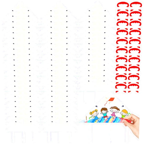 Syhood 64 Pcs DIY Kites for Kids Making Kit 20 Inch Summer Decorating Coloring Kites with String Making Craft Kits for Outdoor Game and Activities