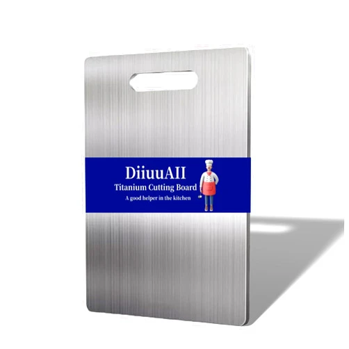 DiiuuAII Titanium Cutting Boards,Stainless Steel Cutting Boards for Kitchen,Double Sided Medical-grade Titanium Cutting Mat from Germany (46 * 30cm/18 * 12in)