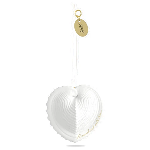 Hallmark Keepsake Christmas Ornament 2018 Year Dated Bereavement Sympathy Gift Remembered with Love Memorial Porcelain