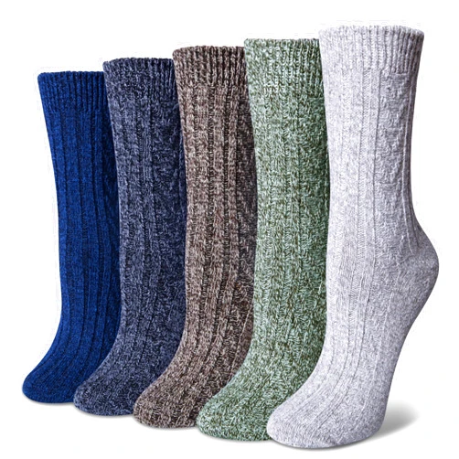YSense 5 Pairs Womens Wool Socks Thick Knit Warm Winter Socks for Women Cozy Comfy Socks Gifts