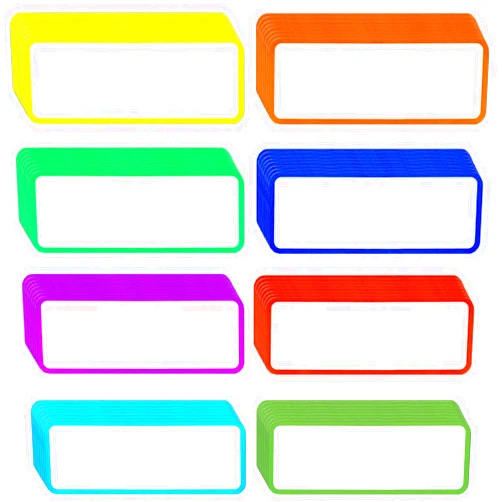 Bukicho 64 Pcs Magnetic Dry Erase Labels Small Reusable White Kanban Board Sticky Notes Name Tag Label Plate