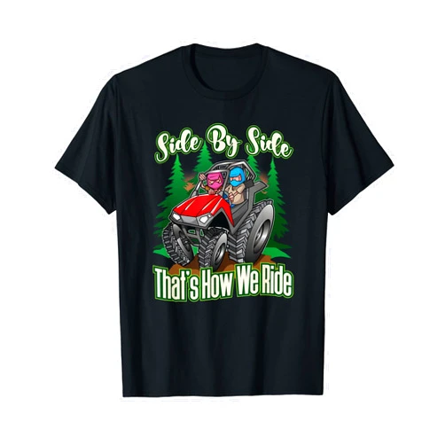 Toon Factory Tees Side By Side ATV Four Wheeler Off Road Riding T-Shirt