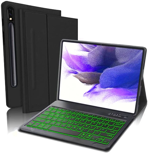 SUYOOULIN Keyboard Case for Samsung Galaxy Tab S7 FE/S7 Plus/S7+ 12.4