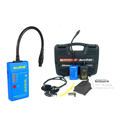 Accu-Trak Superior AccuTrak VPE-GN PLUS Gooseneck Ultrasonic Leak Detector Plus Kit, Includes VPE Leak Detector, Headset, Battery, Hard Case, Touch Probe, Waveguide, Sound Generator