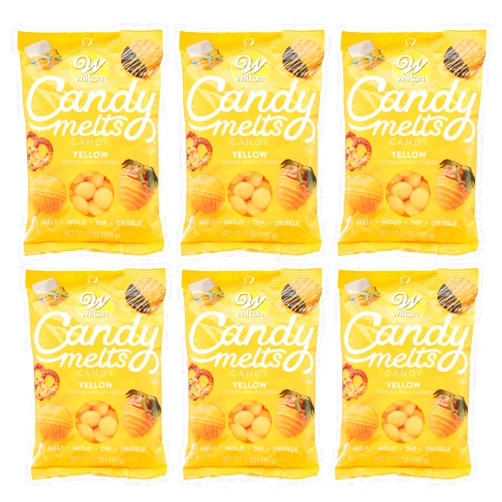 Wilton Yellow Candy Melts Candy, 12 oz, Pack of 6