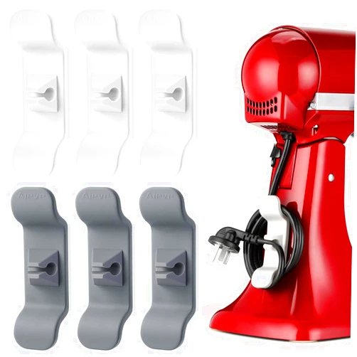 Aieve Cord Organizer for Appliances, 6 Pack Kitchen Appliance Cord Organizer, Appliance Cord Wrapper Cord Holder Cord Keeper Stick on Mixers, Coffee Maker, Pressure Cooker, Blender, Air Fryer