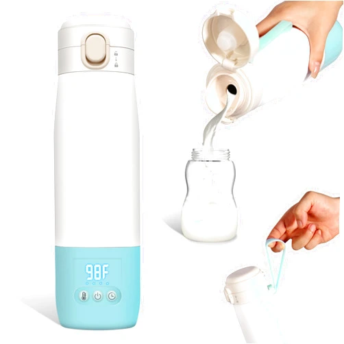 Azopesy Portable Bottle Warmer for Travel, 12oz Milk Bottle Warmer for Baby on The Go, Quick Heating, Precise Temperature Control, Preset Modes, for Warming Breast Milk, Water, and Formula