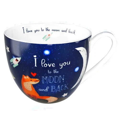 MFoffice I Love You Coffee Mug, Premium 20 oz Bone China Coffee Tea Hug Mug, Perfect Mother's Day, Birthday, and Valentine's Day Gift for Lovers and Family Members, Designed in England by Harvest Green Studio