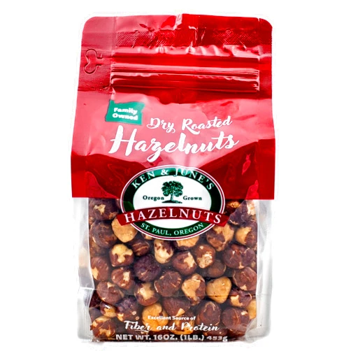 Ken and June's Hazelnuts Dry Roasted Hazelnuts - 16 Oz Bag