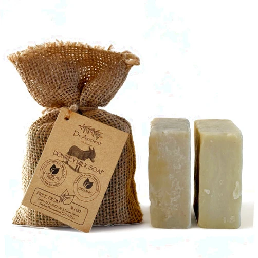 Dr.Ancient Donkey Milk Soap Bar Organic Natural Traditional Handmade Antique - Anti Ageing, Moisturizer - Absolutely No Chemicals! Pure Natural Soaps! 5 Ounce (Pack of 2)