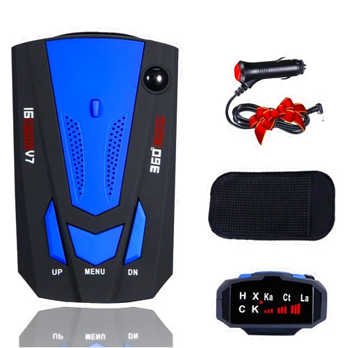 Paddsun Speed Sentinel Radar Detector: New 360° Dectector Driving Aids for Cars Long Range Detection,Voice Alerts,LED Display for City Road/Highway (Blue)