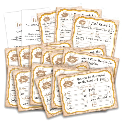 Pazag Bible Trivia Game: Family Feud Quiz for Church Groups & Community Parties - Includes 300+ Questions