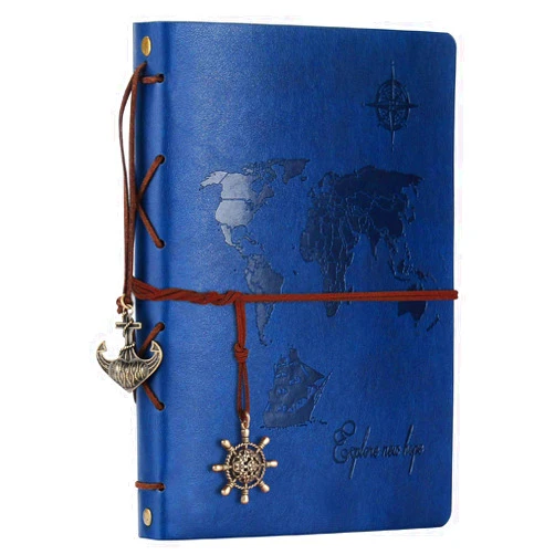 ZEEYUAN Scrapbook Album,ZEEYUAN Travel Album Leather Photo Album Vintage DIY Memory Photo Book 60 Pages Our Adventure Book Scrape Book