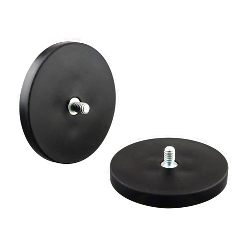 ULIBERMAGNET 60lb Magnetic Tripod Head Base with D1/4-20 Male Thread , Soft Rubber, 2Pack Magnetic Mounting for Action Camera , Gopro and Security Camera