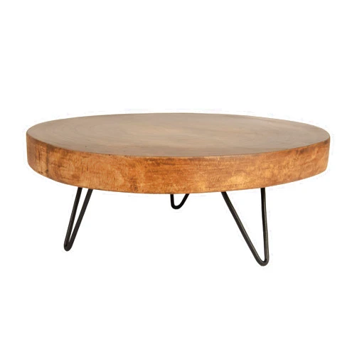 Creative Co-Op Decorative Paulownia Wood Pedestal, Dark Brown