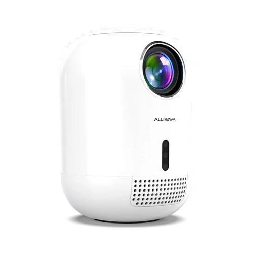 ALLIWAVA [Auto Focus/Keystone]Portable Mini Projector with 5G wifi 6 and bluetooth, 4K Native 1080P Outdoor Movie Projector,Smart Home Projector Compatible with iOS/Android/HDMI/USB